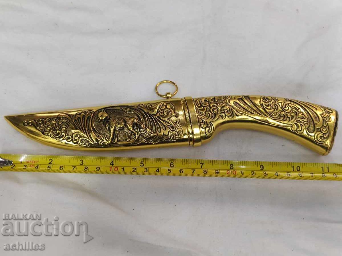 Gold-plated hunting knife - 5