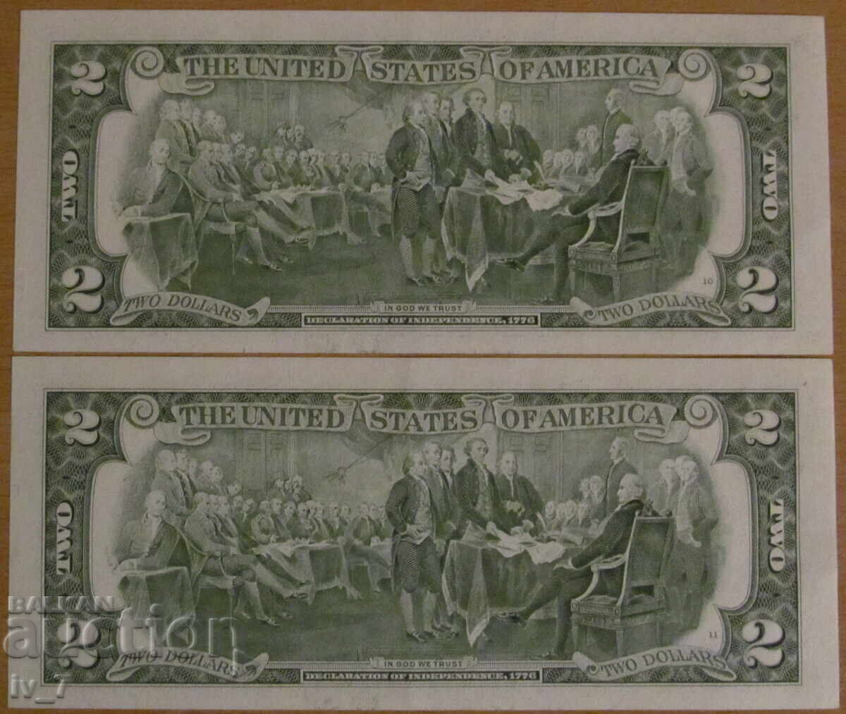2 DOLARI 1995, SUA - 2 bucăți numere consecutive - UNC cu preț € 9.00 | 17.60 BGN 2 DOLARI 1995, SUA - 2 bucăți numere consecutive - UNC cu preț € 9.00 | 17.60 BGN