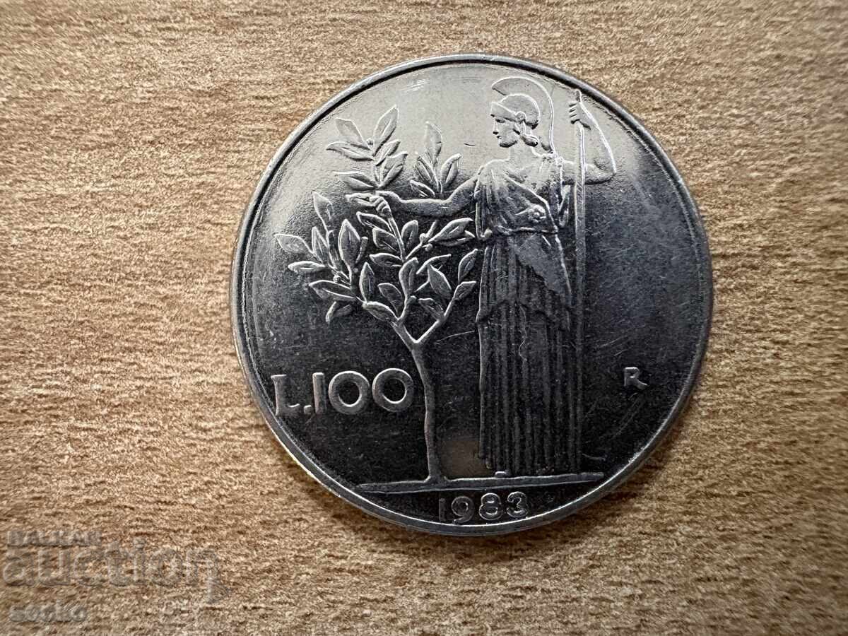 Италия  - 100 лири (1983)