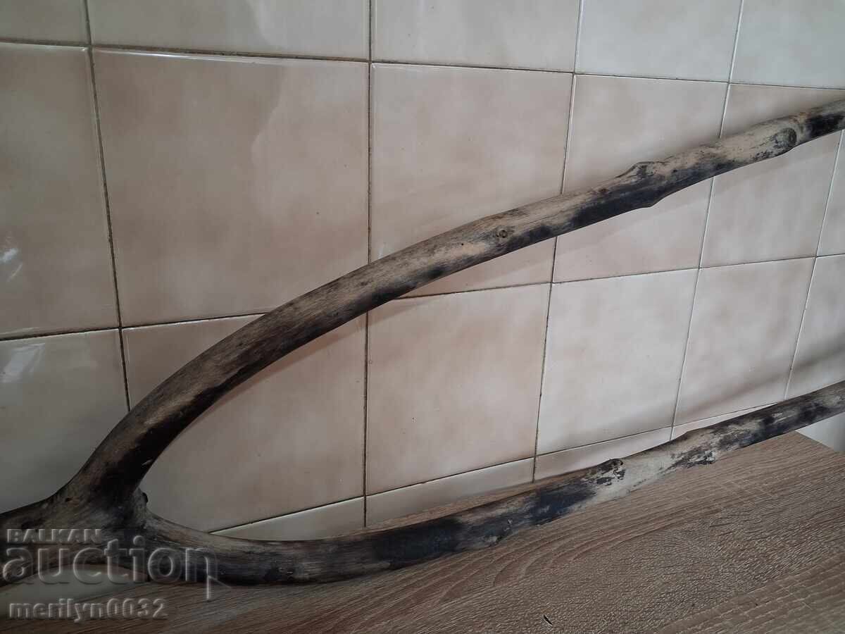 Vechi răsadniță din lemn de corn, obiect primitiv din lemn - 5