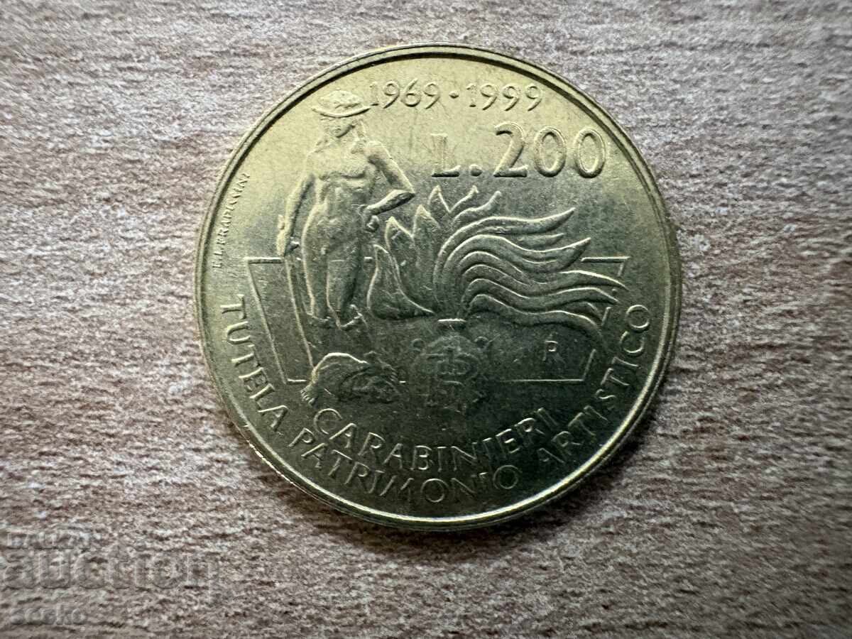 Ιταλία - 200 λιρέτες (1999) - 30 χρόνια Αστυνομία για την προστασία του