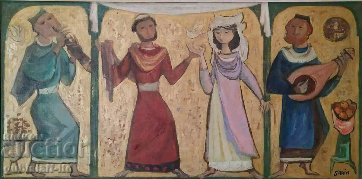 Painting, "Wedding", thin. Sami Bidjerano-Sabin (1920-2007) with price € 3600.00 | 7040.99 BGN