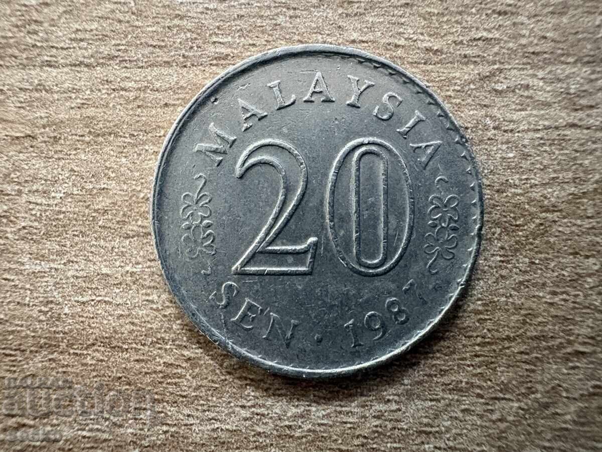 Malaezia - 20 sen (1987)