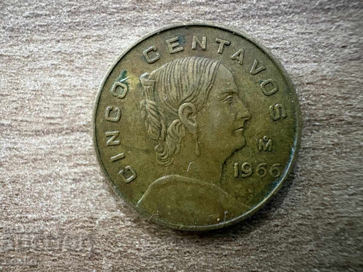 Mexic - 5 centavos (1966)