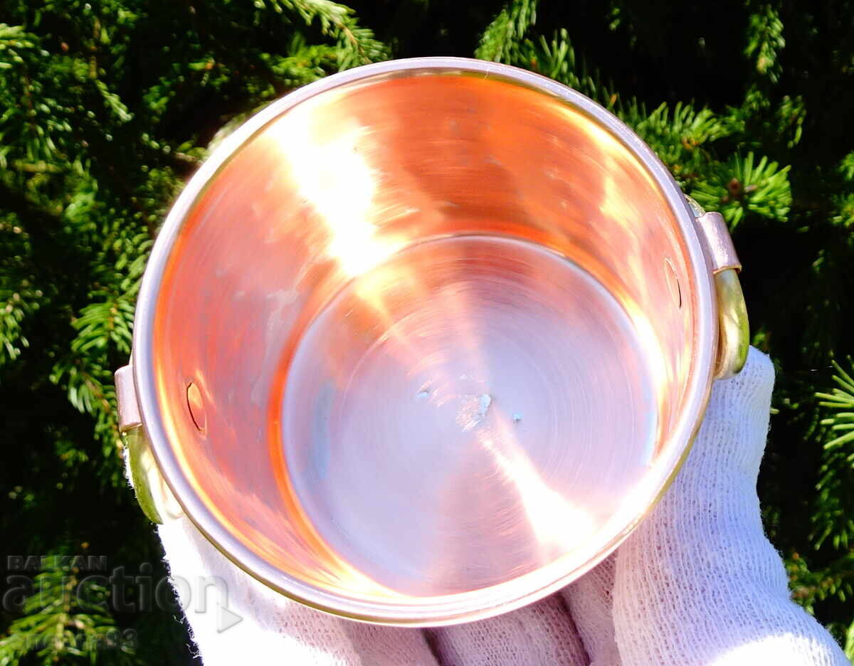 Σουηδικό χάλκινο ποτήρι κρασιού, καθαρός κόκκινος χαλκός, σφραγίδα με τιμή € 19.99 | 39.10 BGN