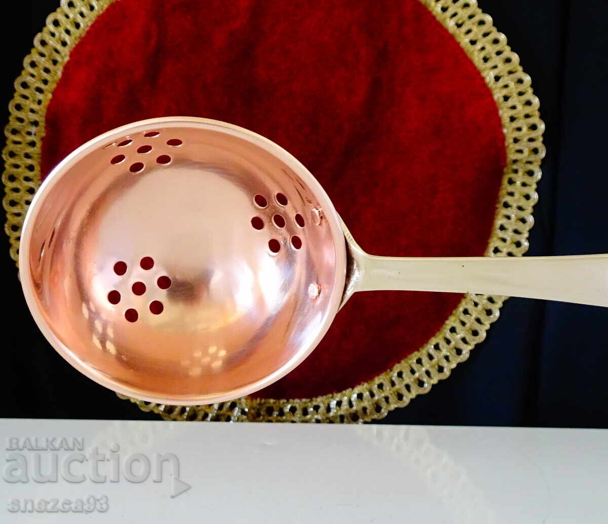 Доставка на Медна цедка за чай,чиста червена мед. Доставка на Медна цедка за чай,чиста червена мед.