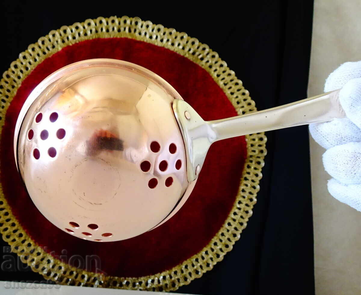 Медна цедка за чай,чиста червена мед. - 5 Медна цедка за чай,чиста червена мед. - 5