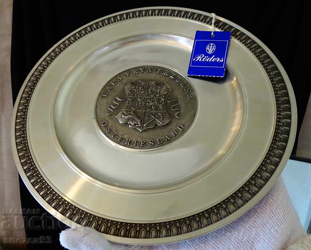 Κασσιτερένιο πιάτο, ασημένιο νόμισμα, ετικέτα, κασσιτερένιος γάμος με τιμή € 23.99 | 46.92 BGN