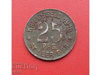 Германия-Саксония-Леер-25 пфенига 1918