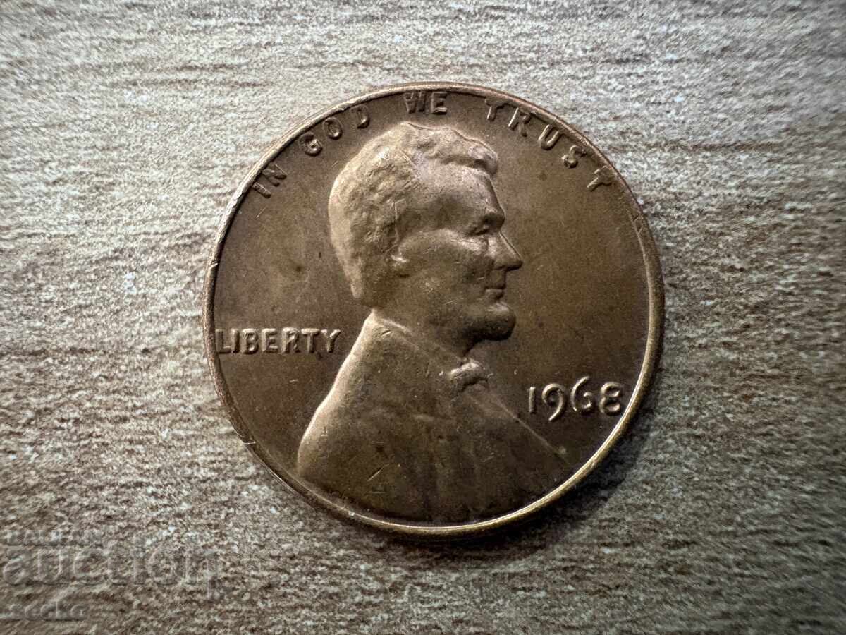 САЩ - 1 цент (1968) с цена € 0.08 | 0.16 лв. САЩ - 1 цент (1968) с цена € 0.08 | 0.16 лв.