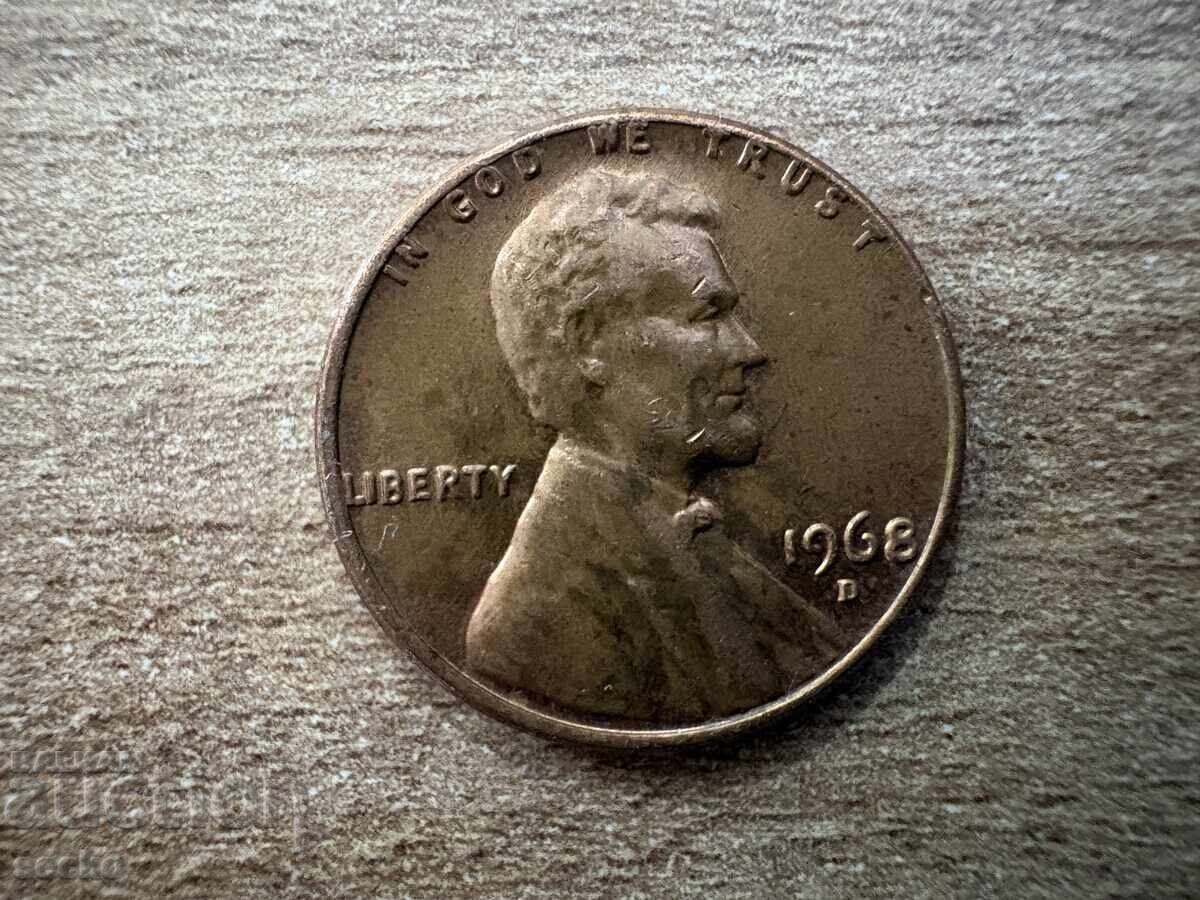 USA - 1 Cent (1968) - D with price € 0.10 | 0.20 BGN
