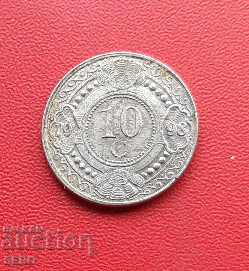 Ολλανδικές Αντίλλες-10 σεντς 1998 Ολλανδικές Αντίλλες-10 σεντς 1998