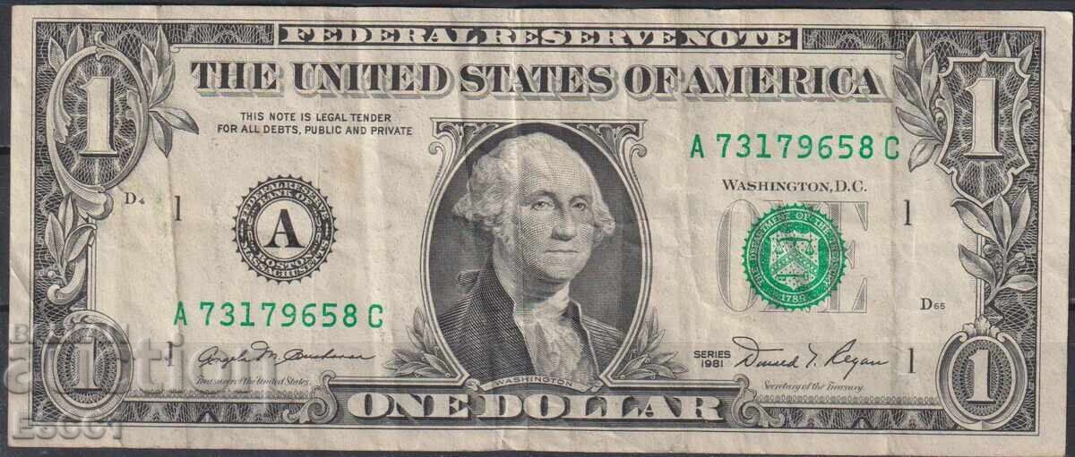 Τραπεζογραμμάτιο 1 δολαρίου 1981 από τις ΗΠΑ
