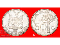 FINLANDA (1993-2022): NAMIBIA★50 CENȚI 1993 TOCMAI PUBLICAT!