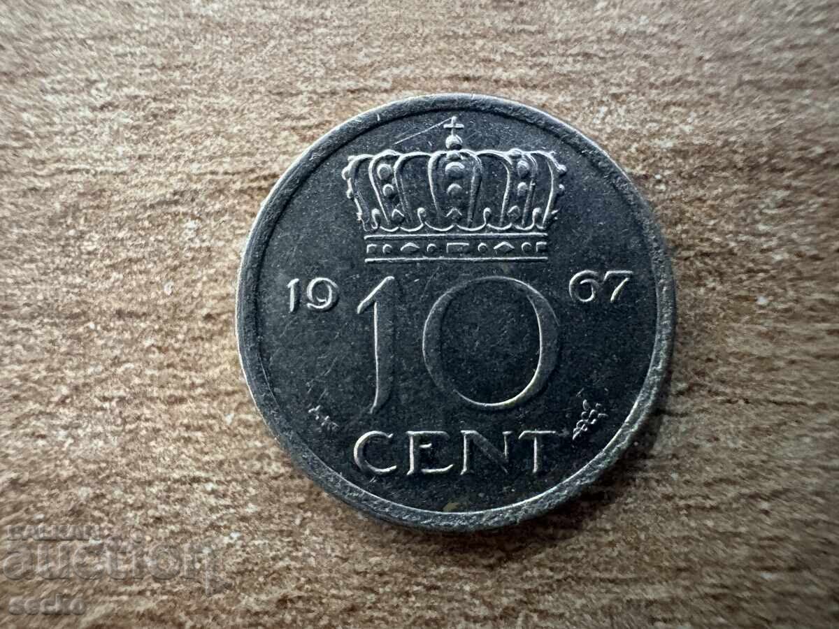 Țările de Jos - 10 cenți (1967)