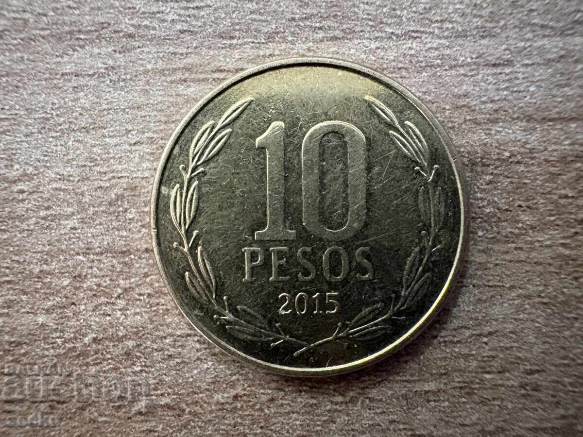 Chile - 10 Pesos (2015) - Mercury Staff - Utrecht