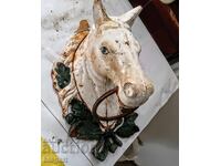 Horse head - cast iron, door knocker