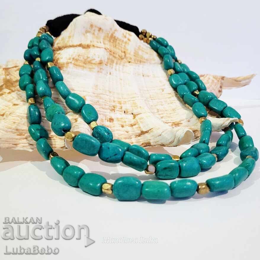 Πολυσέιρο κολιέ από τυρκουάζ με τιμή € 20.00 | 39.12 BGN