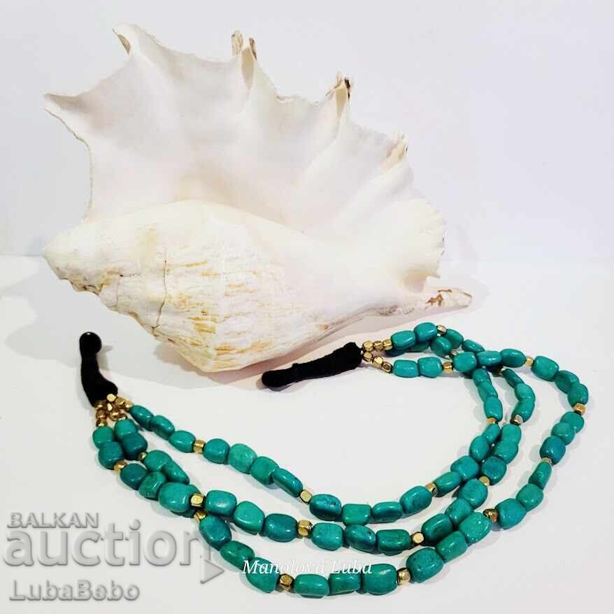 Παράδοση Πολυσέιρο κολιέ από τυρκουάζ