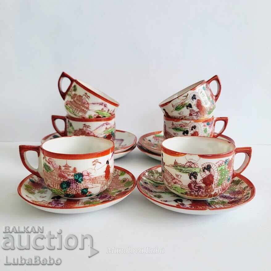 Cești de porțelan japonez cu farfurioare Kutani cu preț € 15.00 | 29.34 BGN