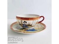 Πορσελάνινο φλιτζάνι με πιατάκι Kutani Shoza