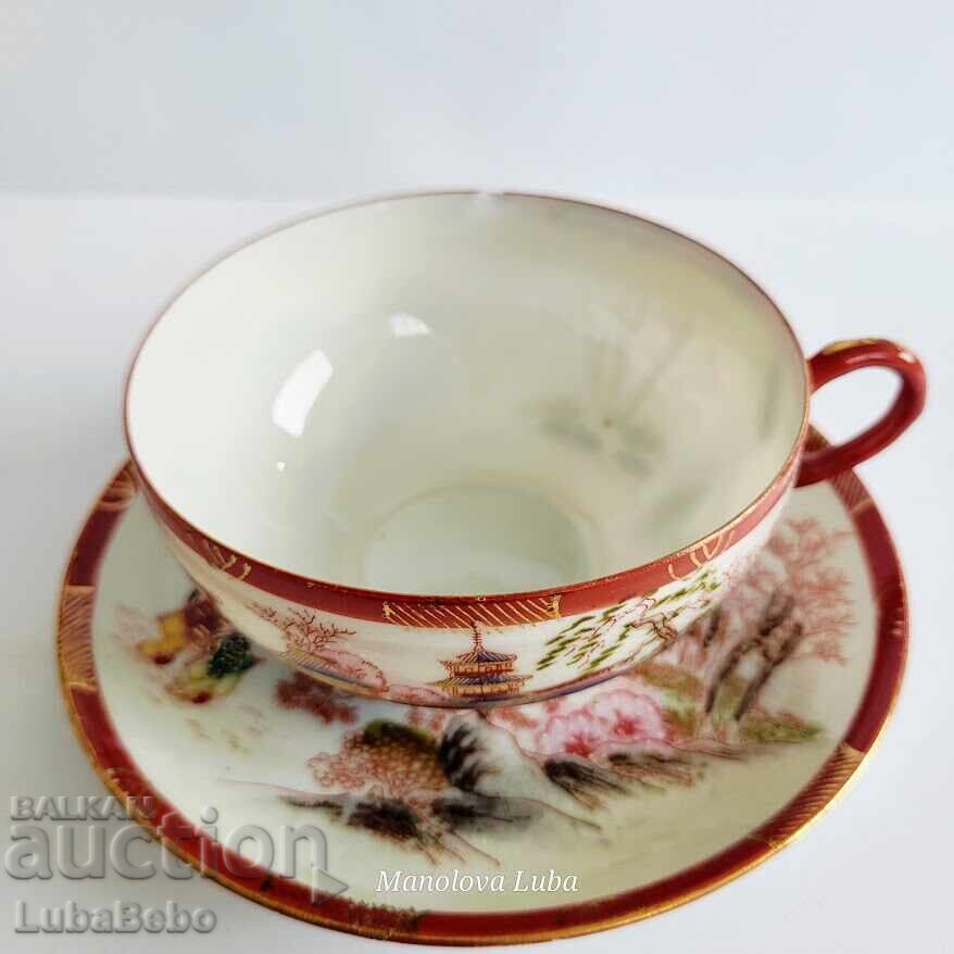 Ιαπωνικό πορσελάνινο φλιτζάνι με πιατάκι 日本 愛三 με τιμή € 15.00 | 29.34 BGN