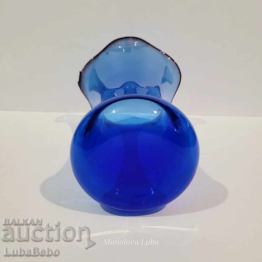 Καλλιτεχνικό βάζο από γυαλί σε χρώμα κοβαλτίου - 5 Καλλιτεχνικό βάζο από γυαλί σε χρώμα κοβαλτίου - 5