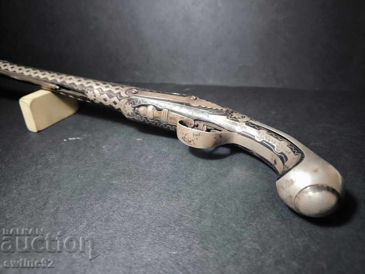 Аукцион Музеен Турски Османска Империя Паша Пистолет Сребро и Злато