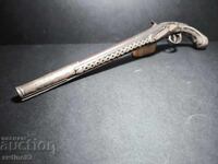 Μουσειακό Τουρκικό Πιστόλι της Οθωμανικής Αυτοκρατορίας, Πασά, Ασήμι και Χρυσός