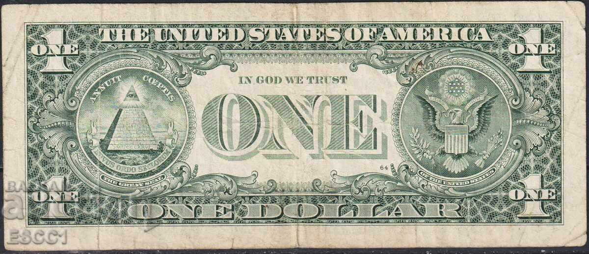 Τραπεζογραμμάτιο 1 δολαρίου 2003 από τις ΗΠΑ με τιμή € 1.50 | 2.93 BGN Τραπεζογραμμάτιο 1 δολαρίου 2003 από τις ΗΠΑ με τιμή € 1.50 | 2.93 BGN