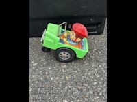 Стара Японска метална механична играчка модел кола каубой