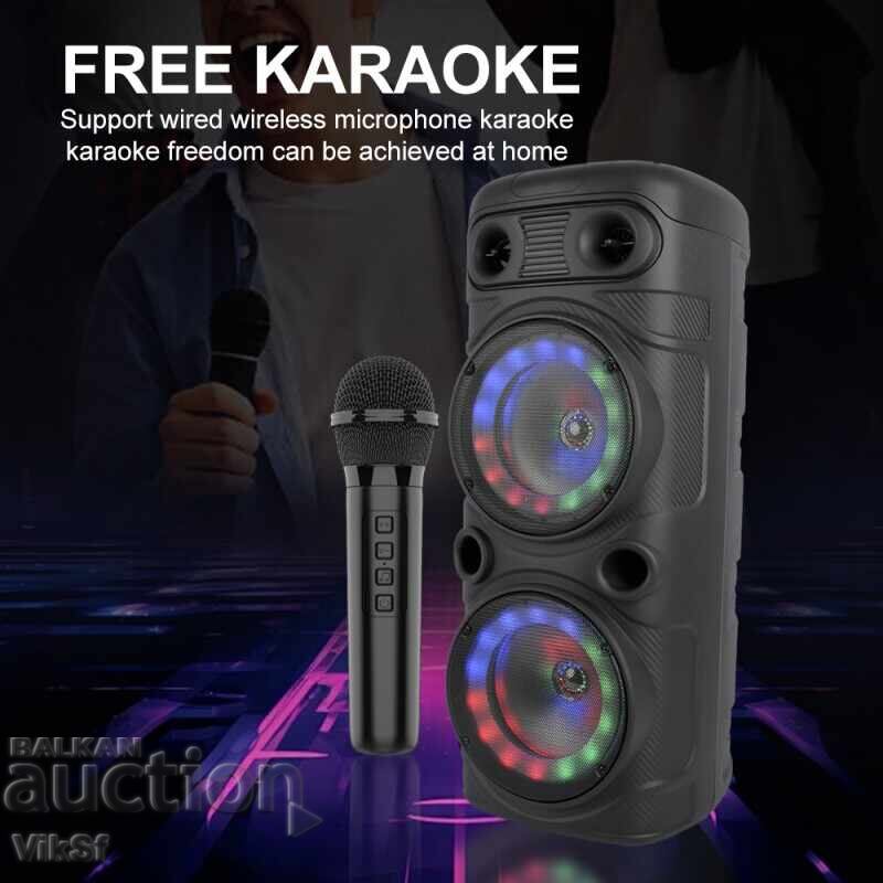 Παράδοση Διπλό ηχείο KOBRA ZQS-8210S με Bluetooth 2x8“, 2 μικρόφωνα