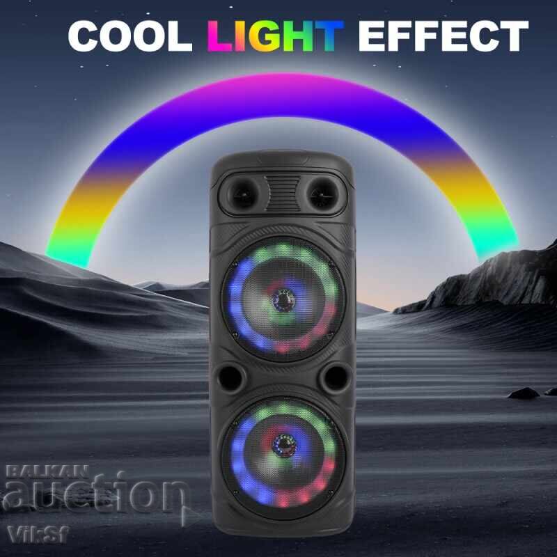 Διπλό ηχείο KOBRA ZQS-8210S με Bluetooth 2x8“, 2 μικρόφωνα - 5