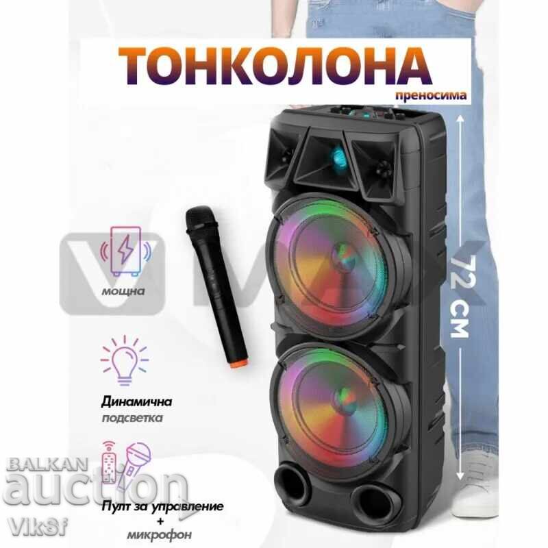 Διπλό ηχείο KOBRA ZQS-8210S με Bluetooth 2x8“, 2 μικρόφωνα - 6