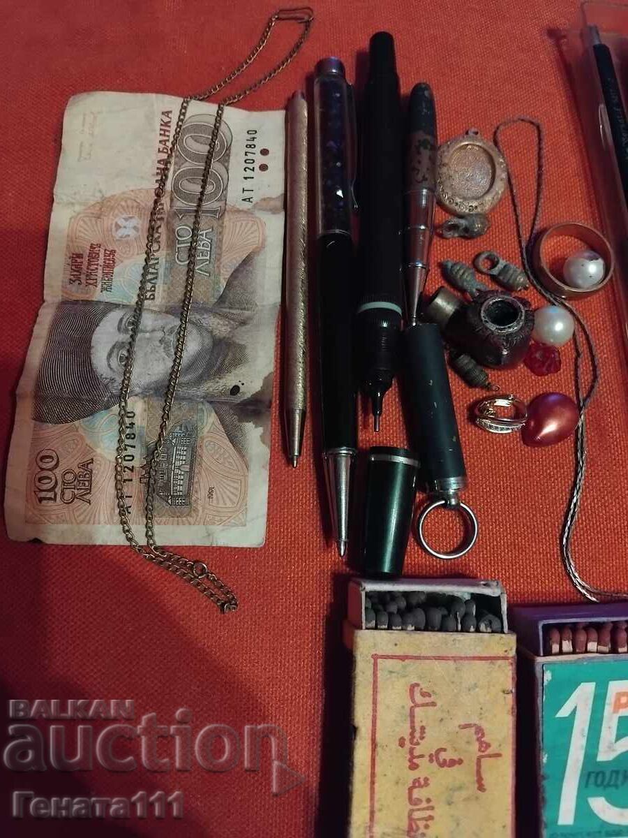 Lot of pens, matches, and lighters with price € 15.00 | 29.34 BGN Lot of pens, matches, and lighters with price € 15.00 | 29.34 BGN