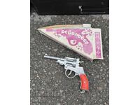 Παλιό Ρωσικό Μεταλλικό παιχνίδι πιστόλι καψυλίων ρεβόλβερ με κουτί