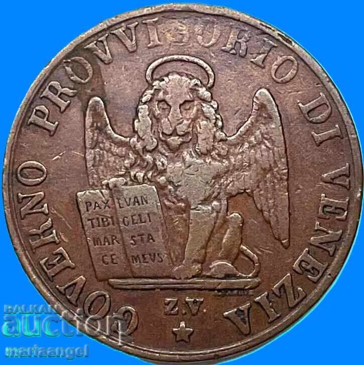 5 centesimi 1849 Italy Venice "Lion"