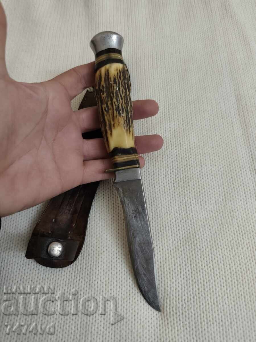 Auction  Rare German Hunting Knife Hubertus Solingen – Stag Horn