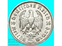 5 mărci 1935 Germania Al Treilea Reich argint