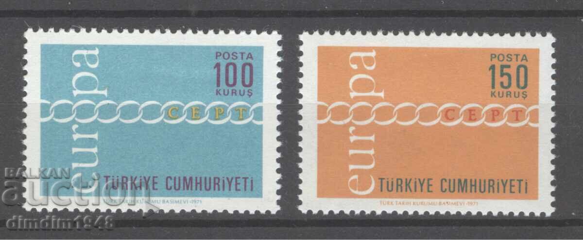 Τουρκία 1971 - "Ευρώπη" πλήρης σειρά, αμεταχείριστη