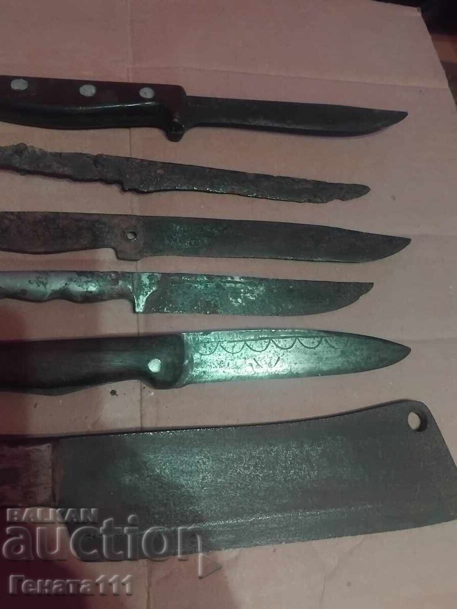 Auction Old forged knives cleaver Auction Old forged knives cleaver