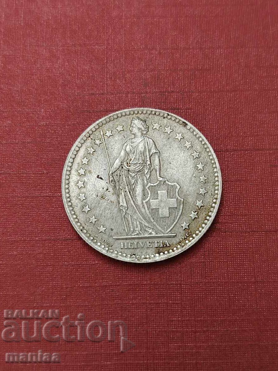 Licitație 2 franci 1958 Argint!