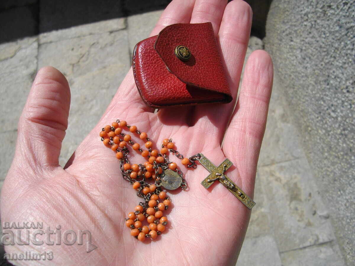 СТАРА МОЛИТВЕНА БРОЕНИЦА СРЕБРО КОРАЛИ - 6