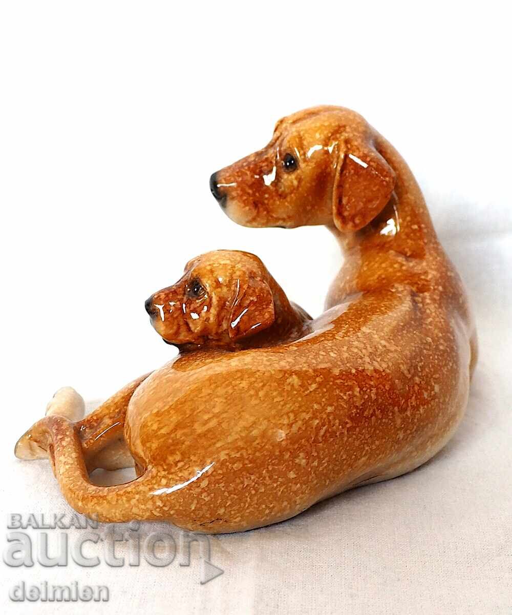 VINTAGE 1950 ENGLAND PORCELAIN FIGURINE LABRADOR, DOG 20 CM - 6