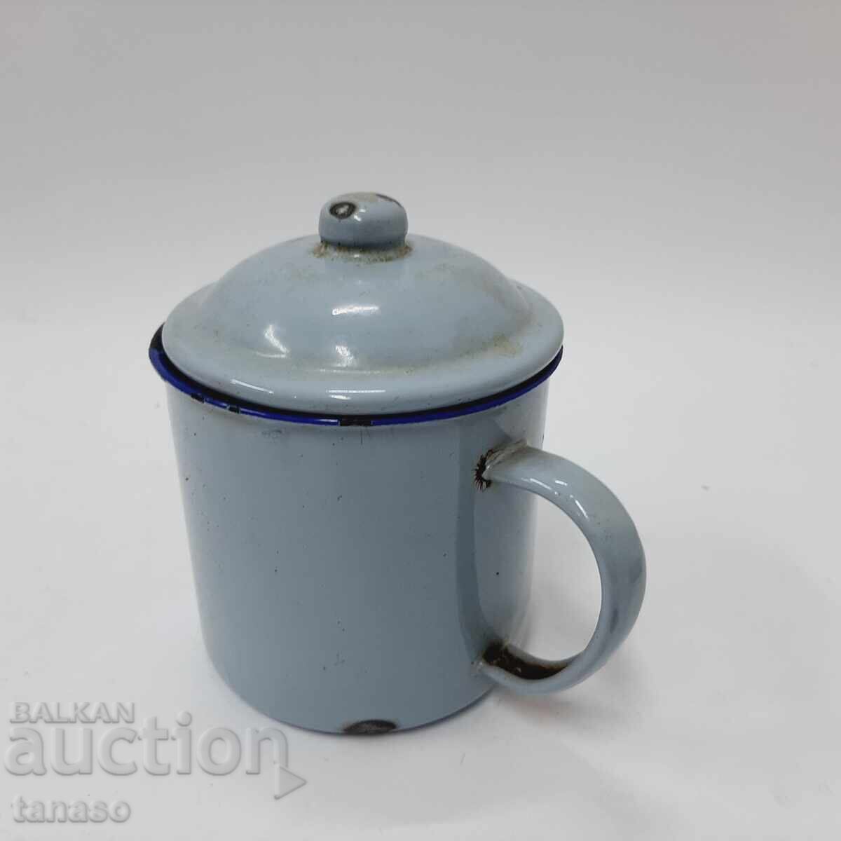 Κλασικό εμαγιέ κατσαρολάκι με καπάκι (1.3) - 5