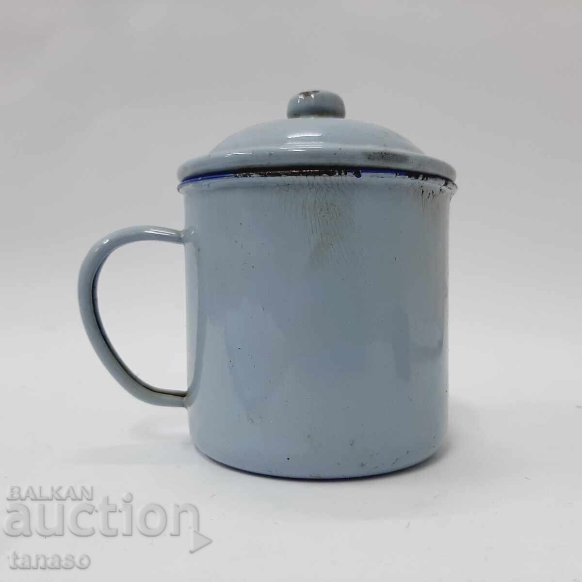 Κλασικό εμαγιέ κατσαρολάκι με καπάκι (1.3)