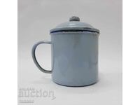 Класическо емайлирано канче с капак(1.3)