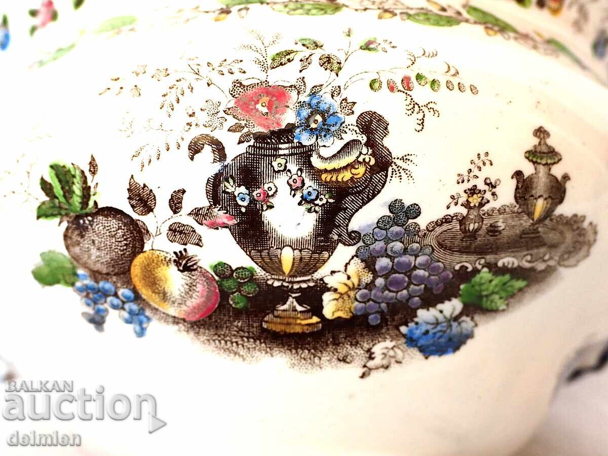 ANTIQUE 1800 BOWL VASE CANDY DISH ENGLAND, HANDMADE with price € 0.01 | 0.02 BGN