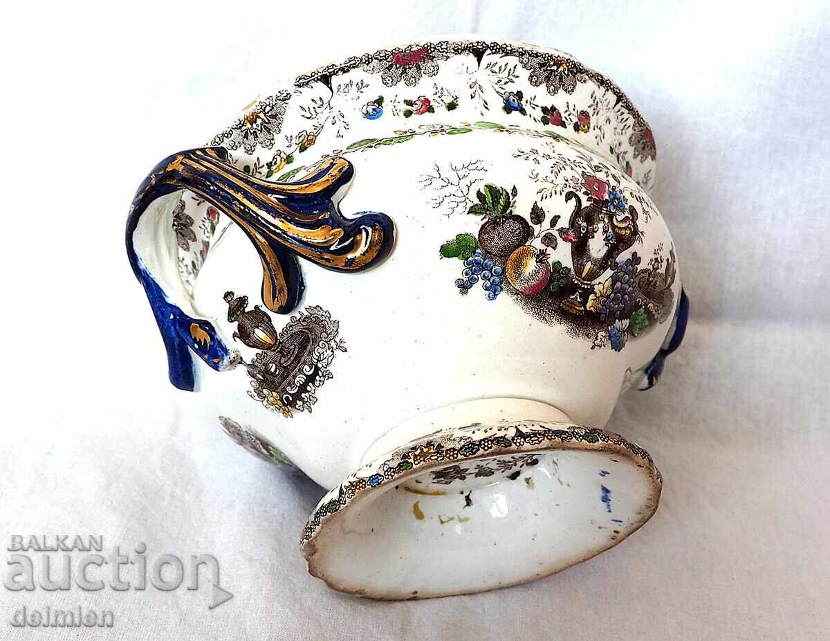 Delivery of ANTIQUE 1800 BOWL VASE CANDY DISH ENGLAND, HANDMADE