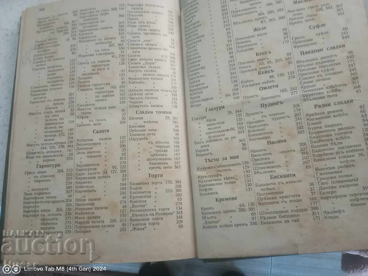 Календар по готварство - прекрасна книга изд. 1940 - 10